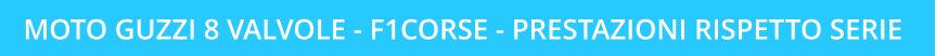 MOTO GUZZI 8 VALVOLE - F1CORSE - PRESTAZIONI RISPETTO SERIE