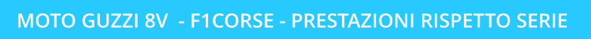 MOTO GUZZI 8V  - F1CORSE - PRESTAZIONI RISPETTO SERIE
